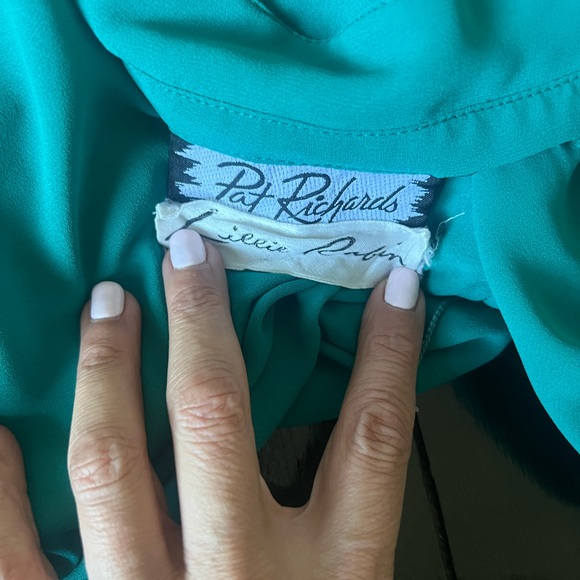 Vintage Pat Richards Emerald Green Button Up Collared Midi Dress - Picture 8 of 8